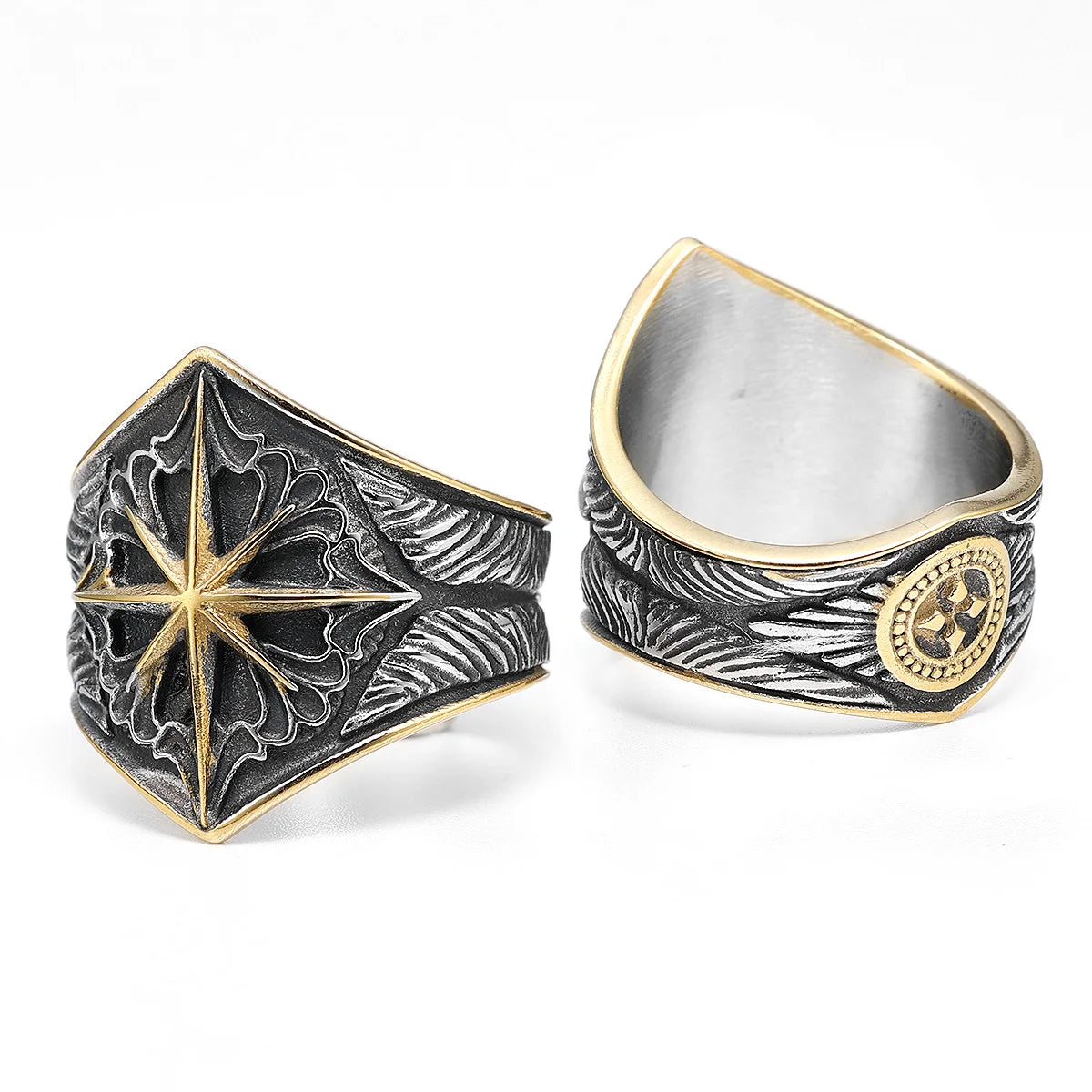 Starry Night Ring Stainless Steel Men Ring