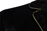Plush Velvet Suit Two-piece Mens Party Suits Double Breasted Tuxedo Blazers & Pants