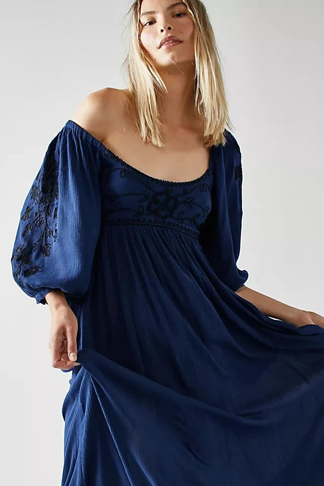 Nerissa's Boho Embroidered Dress