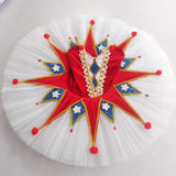 Children Adults Million Joker Pancake Ballet Tutu Kids Dance Competition Performance Costume With Hoop