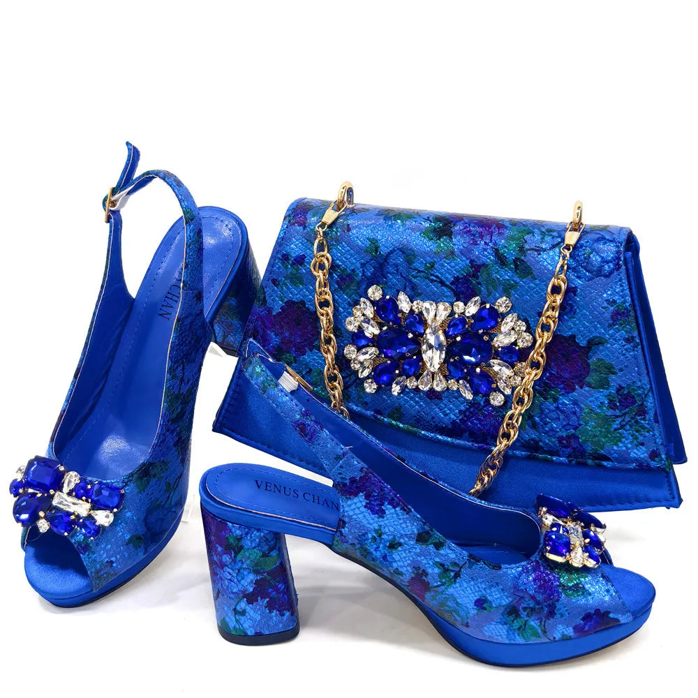 Spring Garden Party Shoes And Matching Bag Set