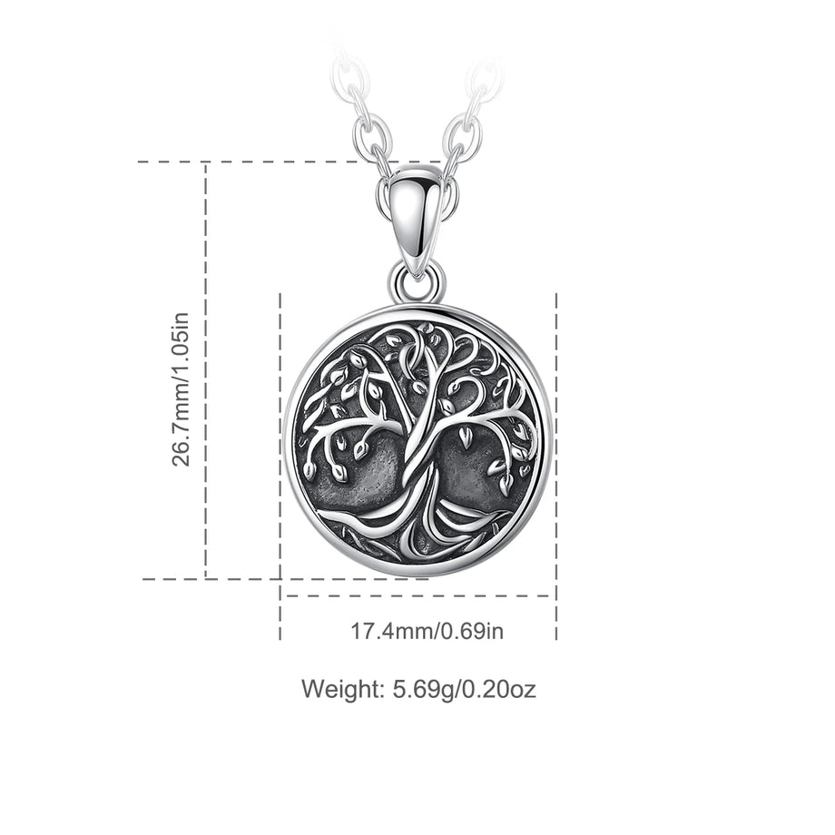 Sterling Silver Tree Of Life Locket Necklace Personalised