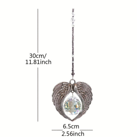 Angel Wing Suncatcher Crystal Pendant Rainbow Maker with Beads