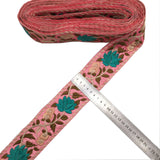 1 Yards Embroidered Rose Lace Trim Jacquard Ribbon DIY Craft Making Sewing Supplies