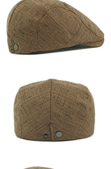 Breathable Linen Cabbie Beret Caps