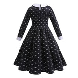 Wednesday Addams Cosplay Costume for Girls Halloween Book Week 3-12 Years