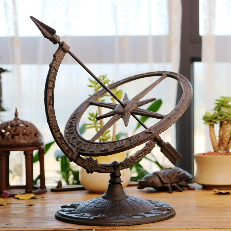 Antique Inspired Cast Iron The Sun And The Star Gauge Home Office Nautical Decor