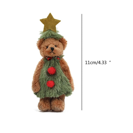 Christmas Plush Bear Toy Keychain