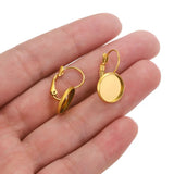 Blank Cabochons French Hook Earrings Bases 10pcs 6-20mm DIY Jewellery Making Supplies