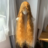 One Meter Long Golden Wool Synthetic Wig Fluffy Long Curly Hair Wig