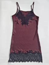 90s Lace Slip Dresses Vintage Silky Deep V-neck Dainty Punk Rock Grunge