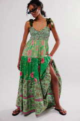 Ari's Boho Maxi Dresses 9 Colours Vintage Floral Print Summer Dress