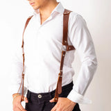Men's Leather Bracers Harness Suspender Belts