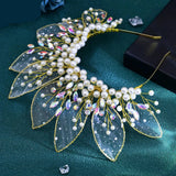 Queen Eliana's Crown Rhinestone Faux Pearls Headdress