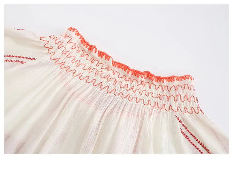 Mirai's Embroidered Boho Dress