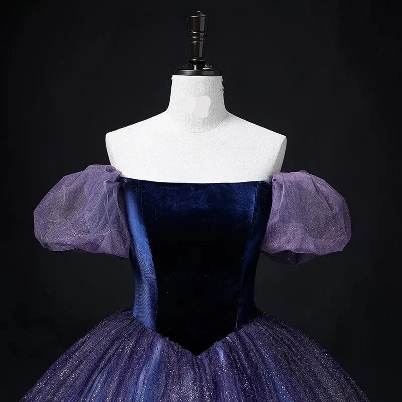 Aurora's Purple Gradient Custom Made Evening Gown Formal Dress