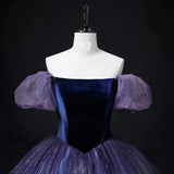 Aurora's Purple Gradient Custom Made Evening Gown Formal Dress