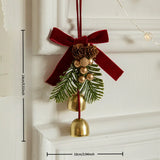 Velvet Bows, Jingle Bells & Pinecones Ornaments Christmas Hanging Decor