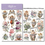 2 Sheet RUB ON Fairy Stickers Junk Journal Craft Transfer Rose Butterfly Stickers DIY Scrapbooking Craft Stickers