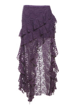 Lace Skirts Irregular Hem Multi-Layered Ruffles