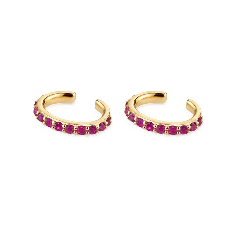 Colourful Zircon Gold Stud Earrings Mix'n'Match