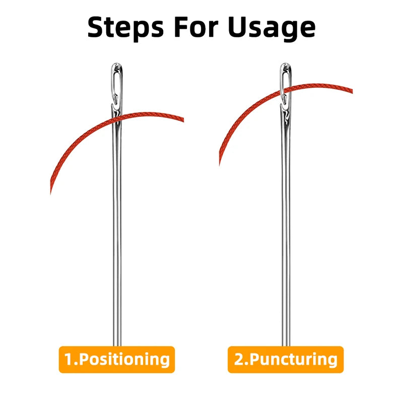 Easy Thread Needle Kit Stainless Steel Sewing DIY Tool