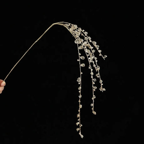 35-40cm Christmas Crystal Vine Pendants Glitter Beads String Handmade Xmas Tree Ornaments