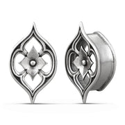 Lotus Flower Ear Tunnel Plugs Gauges Hollow Ear Stretchers Expanders Piercing Jewellery for Stretched Ears
