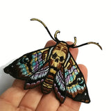 Death Moth Embroidered Patch Iron On DIY Craft