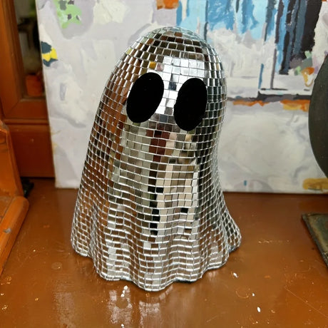 Halloween Disco Ghost Mirror Ball Decor