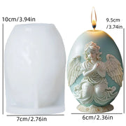 3D Easter Rabbit Relief Egg Silicone Mould Resin Candle Soap Plaster DIY Crafts