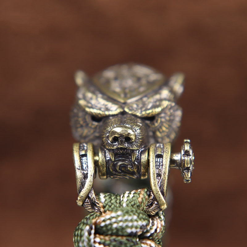 Brass Bear Head for Paracord Wristbands