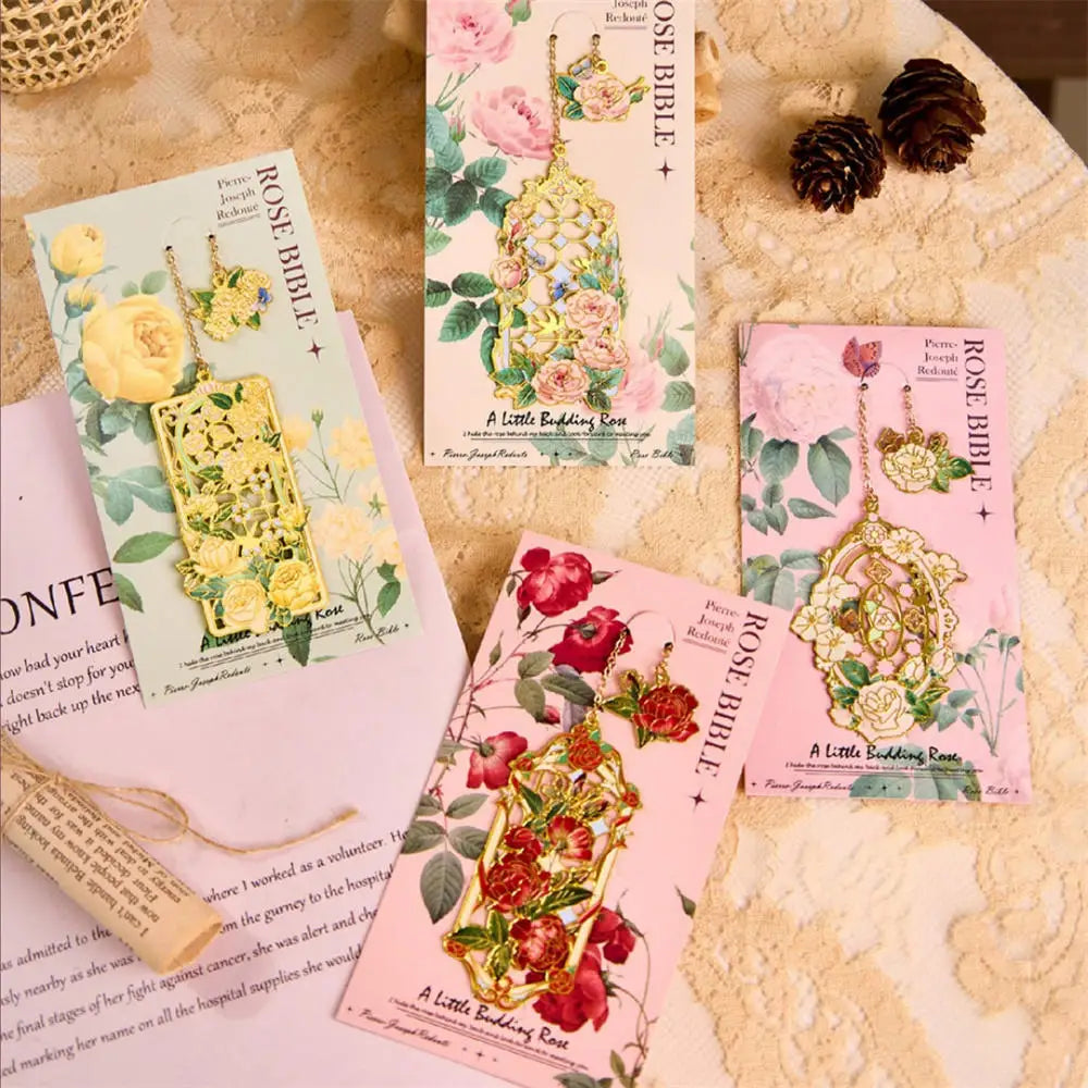 Metal Flower Bookmarks