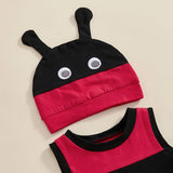 4 Piece Baby Ladybug Romper Set Wings Hat Socks Baby Clothes