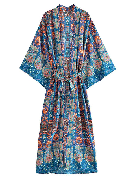 Iyka's Long Boho Kimono Robe