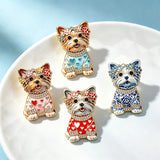 Scotty Dog Brooches 4 Colours