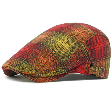 Bright Plaid Ivy Beret Caps