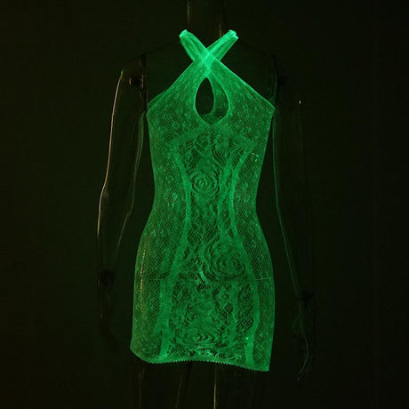 Glow in the Dark Fishnet Stockings and Body Suits
