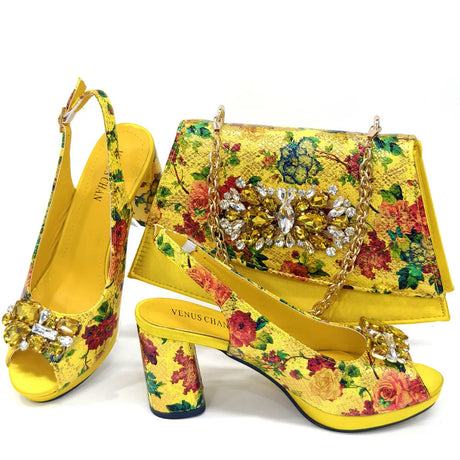 Spring Garden Party Shoes And Matching Bag Set
