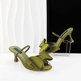 Big Butterfly Bow Pointed Toe Heel Shoes and Matching Bag Set Wedding Party Pumps