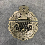 Round Metal Hasp with Floral Design Decorative Latch for Wooden DIY Projects