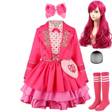 Descendants Cosplay Red Pink Chloe Kids Clothes Halloween Book Week Costumes
