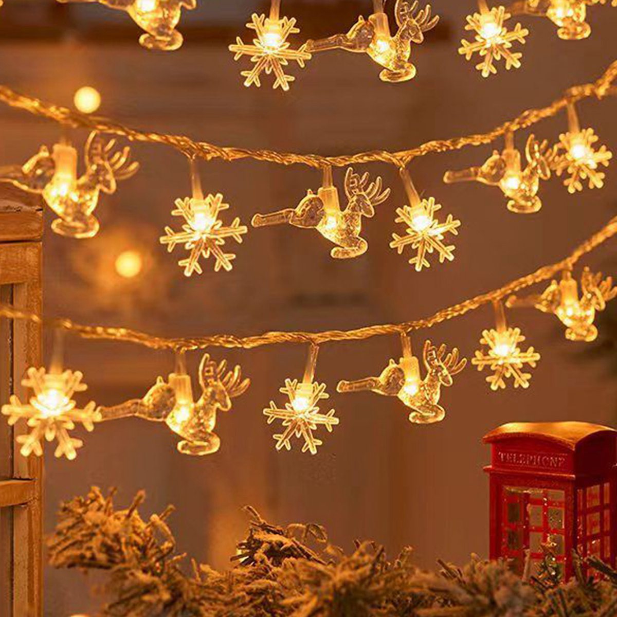 Snowflake Xmas Tree LED String Lights Christmas Decoration