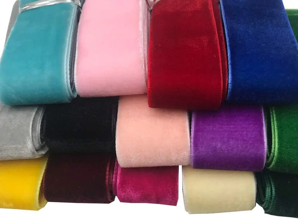 10 Yards Velvet Ribbon 16 Colours DIY Christmas Gift Packaging Bow