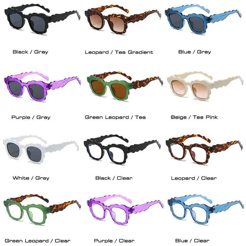 Lucy's Square Jelly Sunglasses Gradient Shades UV400