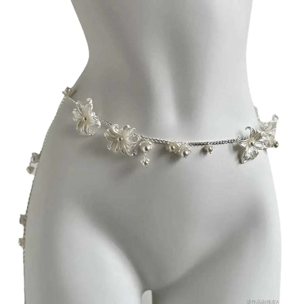 Multilayer Pearl Waist Chain Belt Body Jewellery