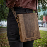 Wandering Writers Artists Wooden Messenger Box Bag Organiser