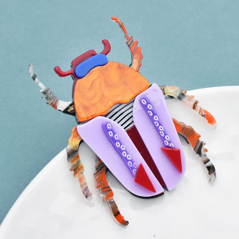 Beetle Acrylic Brooch