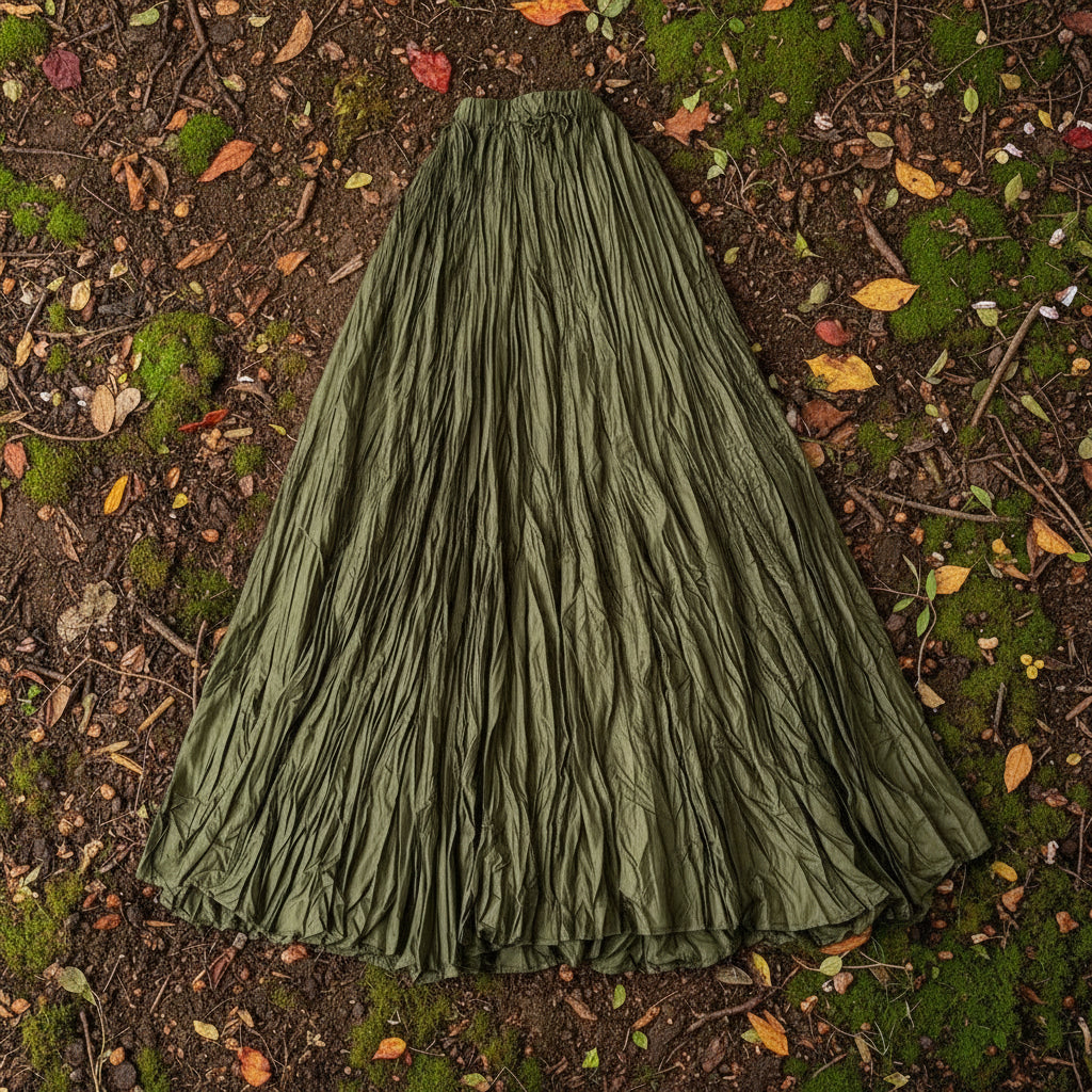 Crush Pleated Long Maxi Skirt Summer 15 Colours