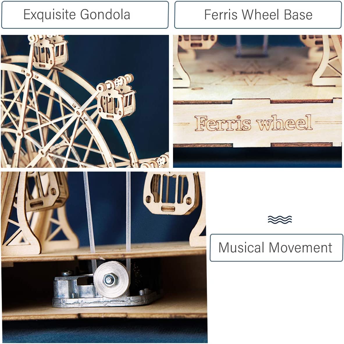 Ferris Wheel Amusement Park Series DIY Wooden Model Kit